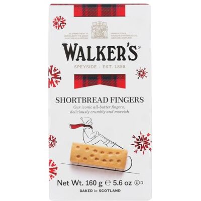 Walkers Shortbread – Festive Shortbread Fingers 160g Walkers Shortbread – Festive Shortbread Fingers 160g