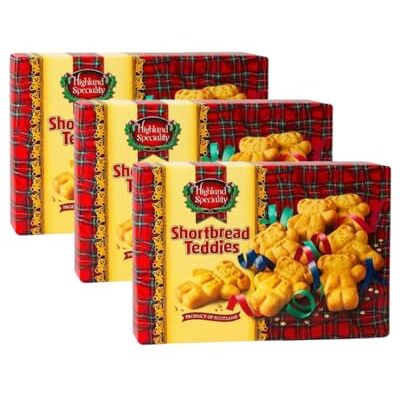 FabFinds Highland Speciality Scottish Shortbread Teddies 115g Traditional Butter Shortbread Biscuits in Teddy Bear Shapes Rich Crumbly Texture Teatime Snack & Gifting Assorted Pack Sizes (Pack of 3) FabFinds Highland Speciality Scottish Shortbread Teddies 115g Traditional Butter Shortbread Biscuits in Teddy Bear Shapes Rich Crumbly Texture Teatime Snack & Gifting Assorted Pack Sizes (Pack of 3)