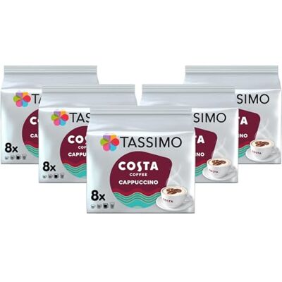 Costa - Cappuccino - 40 drinks - Pack of 8 pods - coffee pods Costa - Cappuccino - 40 drinks - Pack of 8 pods - coffee pods
