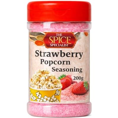 The Spice Specialist Strawberry Popcorn Seasoning 200g – Sweet Gourmet Flavouring – Perfect for Popcorn, Coffee, Desserts & Baking – by The Spice Specialist Strawberry Popcorn Seasoning 200g – Sweet Gourmet Flavouring – Perfect for Popcorn, Coffee, Desserts & Baking – by
