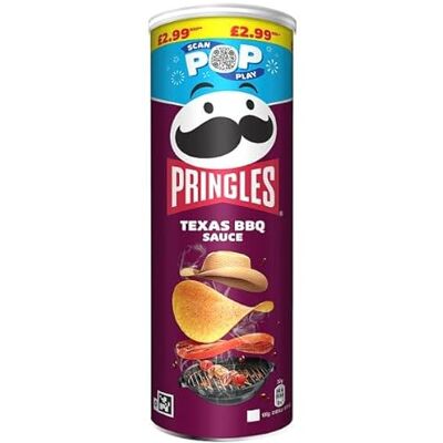 Pringles Texas BBQ Sauce Flavoured Potato Crisps, 165g, Pack of 6 Pringles Texas BBQ Sauce Flavoured Potato Crisps, 165g, Pack of 6