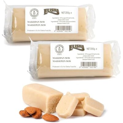 Elisha Original White Marzipan Bar Pack of 2 Almond-Filled Kosher Treat Candied Marzipan Roll for all Pastries, Cake Frostings, Cookies Made in Belgium Delicious Almond Candy Snack (250G) Elisha Original White Marzipan Bar Pack of 2 Almond-Filled Kosher Treat Candied Marzipan Roll for all Pastries, Cake Frostings, Cookies Made in Belgium Delicious Almond Candy Snack (250G)