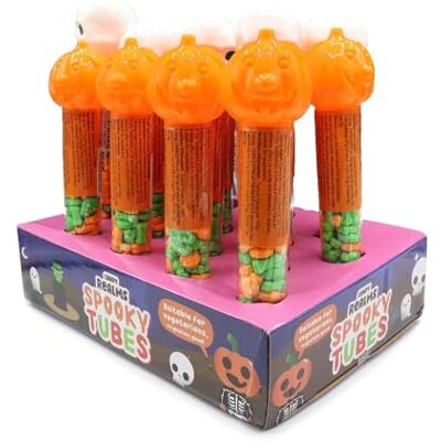 Candy Halloween Spooky Tubes, Fruit Flavoured Vegetarian Sweets, 50 g (Pack of 16) Candy Halloween Spooky Tubes, Fruit Flavoured Vegetarian Sweets, 50 g (Pack of 16)