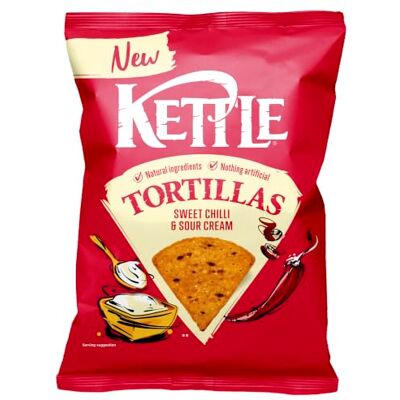 Kettle Tortillas Sweet Chilli & Sour Cream 140g Kettle Tortillas Sweet Chilli & Sour Cream 140g