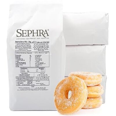 Sephra Donut Mix (4 x 3kg Bags) "Just Add Water'' Doughnut Mix For Frying Sephra Donut Mix (4 x 3kg Bags) "Just Add Water'' Doughnut Mix For Frying