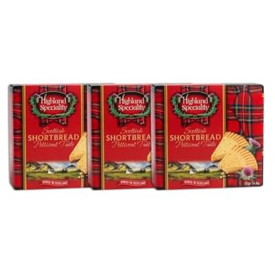 FabFinds Highland Speciality Scottish Shortbread Petticoat Tails 125g Traditional Butter Shortbread Biscuits – Rich, Crumbly Texture Perfect with Tea or Coffee Assorted Pack Sizes (Pack of 3) FabFinds Highland Speciality Scottish Shortbread Petticoat Tails 125g Traditional Butter Shortbread Biscuits – Rich, Crumbly Texture Perfect with Tea or Coffee Assorted Pack Sizes (Pack of 3)