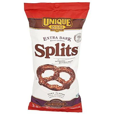 Unique Pretzels Extra Dark "Splits" Pretzels, Delicious Vegan Snack Pretzels Individual Pack, Large OU Kosher Pretzels, 11 Ounce Bag Unique Pretzels Extra Dark "Splits" Pretzels, Delicious Vegan Snack Pretzels Individual Pack, Large OU Kosher Pretzels, 11 Ounce Bag