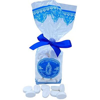 MALESPINE Real and Unique "" pastilles Made with Lourdes Water, Natural Mint Fragrance, Packaged in a Transparent Bag, Closed with a Satin Ribbon: 200 Grams, Shipped from Lourdes. MALESPINE Real and Unique "" pastilles Made with Lourdes Water, Natural Mint Fragrance, Packaged in a Transparent Bag, Closed with a Satin Ribbon: 200 Grams, Shipped from Lourdes.