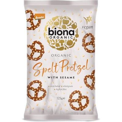 Biona Organic Spelt Pretzels with Sesame Seeds, 125g Biona Organic Spelt Pretzels with Sesame Seeds, 125g