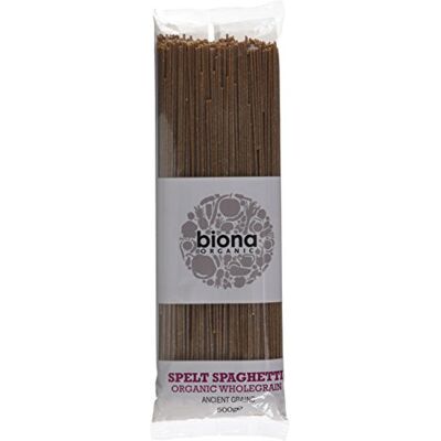 Biona Organic Spelt Spaghetti Wholegrain, 500g Biona Organic Spelt Spaghetti Wholegrain, 500g