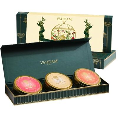 VAHDAM , Rakhi Gift for Brother Premium Chai Tea Gift Set, 3 Indian Chai Teas in Golden Tin Caddy Gift Box Rakhi Gift Hamper for Brother & Sister VAHDAM , Rakhi Gift for Brother Premium Chai Tea Gift Set, 3 Indian Chai Teas in Golden Tin Caddy Gift Box Rakhi Gift Hamper for Brother & Sister