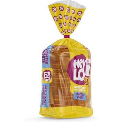 Heylo Low Carb Lighter White Keto Bread, 1.3g Carbs,9g Protein per Slice Low Sugar, High Protein & Fibre, Low Calorie, 300g Sliced Loaf, Fresh 5-Day Shelf Life, Freezable Heylo Low Carb Lighter White Keto Bread, 1.3g Carbs,9g Protein per Slice Low Sugar, High Protein & Fibre, Low Calorie, 300g Sliced Loaf, Fresh 5-Day Shelf Life, Freezable
