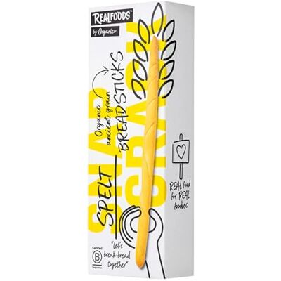 Organico Realfoods by Organic Italian Spelt Breadsticks – High Protein, Nutty Crunch Snack, 120g (Pack of 12) Organico Realfoods by Organic Italian Spelt Breadsticks – High Protein, Nutty Crunch Snack, 120g (Pack of 12)