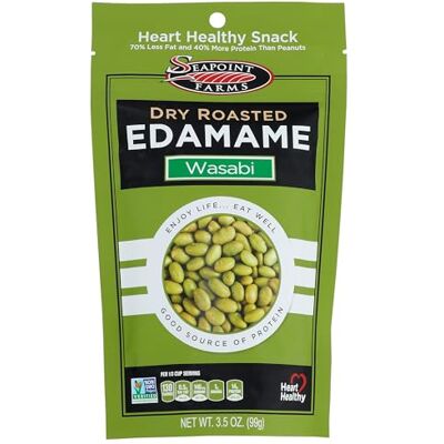 SEAPOINT FARMS , Dry Roasted Edamame, Spicy Wasabi, 3.5 oz (99 g) SEAPOINT FARMS , Dry Roasted Edamame, Spicy Wasabi, 3.5 oz (99 g)