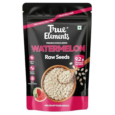 True Elements Watermelon Seeds 500g Magaj Seeds Raw Watermelon Seeds for Eating Diet Food True Elements Watermelon Seeds 500g Magaj Seeds Raw Watermelon Seeds for Eating Diet Food