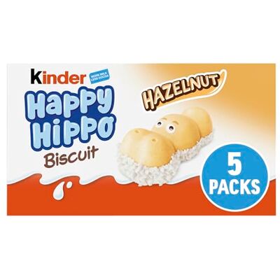 Kinder Happy Hippo Hazelnut Biscuit Bars, Bulk Chocolate Gift, Crispy Wafer with Milk Chocolate and Hazelnut Filling, Pack of 10 x 103.5g Kinder Happy Hippo Hazelnut Biscuit Bars, Bulk Chocolate Gift, Crispy Wafer with Milk Chocolate and Hazelnut Filling, Pack of 10 x 103.5g