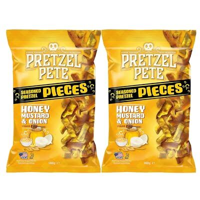 Giftoluxe Pretzel Pete Honey Mustard & Onion Seasoned Pretzel Pieces 160g x 2 Sweet Tangy & Salty Crunch Snack American Snacks Giftoluxe Pretzel Pete Honey Mustard & Onion Seasoned Pretzel Pieces 160g x 2 Sweet Tangy & Salty Crunch Snack American Snacks