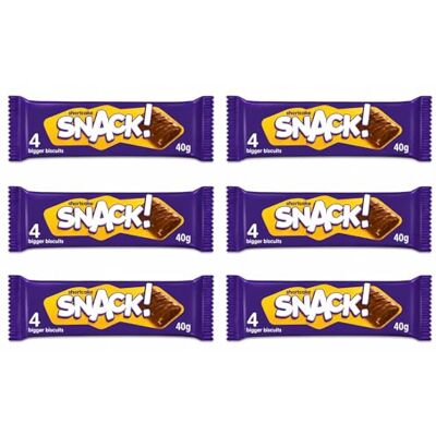 GROBITS Snack Shortcake Chocolate Biscuit Bars, 6 Pack, 40g Each Crunchy Shortcake Biscuits, Covered in Smooth Milk Chocolate, Individually Wrapped GROBITS Snack Shortcake Chocolate Biscuit Bars, 6 Pack, 40g Each Crunchy Shortcake Biscuits, Covered in Smooth Milk Chocolate, Individually Wrapped