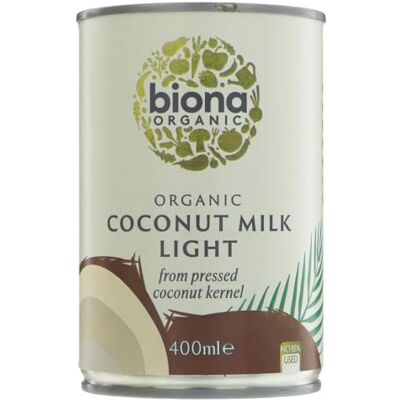 Biona (2 Pack Coconut Milk Light 9% Fat 400ml 2 PACK BUNDLE Biona (2 Pack Coconut Milk Light 9% Fat 400ml 2 PACK BUNDLE