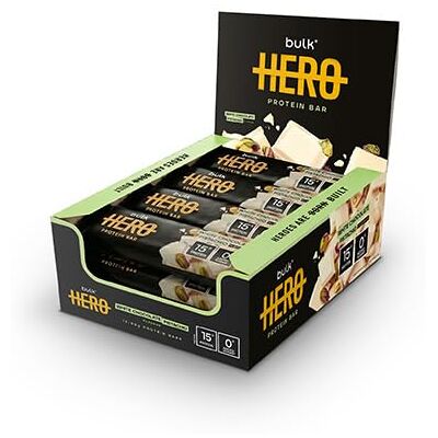Bulk Hero Protein Bar, White Chocolate Pistachio, 12 Bars Bulk Hero Protein Bar, White Chocolate Pistachio, 12 Bars