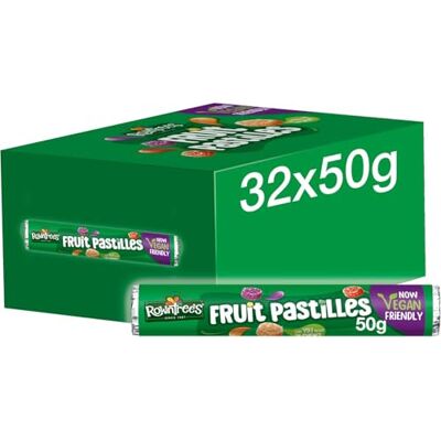 Chewy Rowntrees Fruit Pastilles Vegan Sweets Tubes 50g x 32 Rolls Pmp (32 Rolls (1 Case)) Chewy Rowntrees Fruit Pastilles Vegan Sweets Tubes 50g x 32 Rolls Pmp (32 Rolls (1 Case))