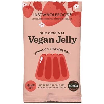 Just Wholefoods Strawberry Jelly Crystals, 85 g Just Wholefoods Strawberry Jelly Crystals, 85 g