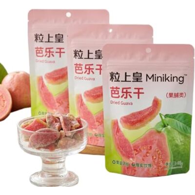 TraiHuyan Dried Red Guava Slices, 3 x 80g Resealable Pouches, Sweet & Chewy Tropical Fruit Snacks, Fat-Free Dehydrated Pink Guava Pieces for Lunchbox, Office & Trail Mix TraiHuyan Dried Red Guava Slices, 3 x 80g Resealable Pouches, Sweet & Chewy Tropical Fruit Snacks, Fat-Free Dehydrated Pink Guava Pieces for Lunchbox, Office & Trail Mix