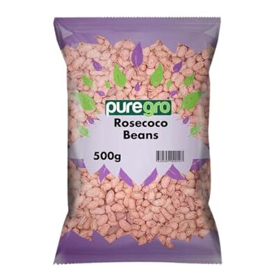 Puregro Rosecoco Beans 500g Whole Rosecoco Beans Ideal for Soups, Stews and Traditional Recipes Suitable for Everyday Cooking and Home Meals Puregro Rosecoco Beans 500g Whole Rosecoco Beans Ideal for Soups, Stews and Traditional Recipes Suitable for Everyday Cooking and Home Meals