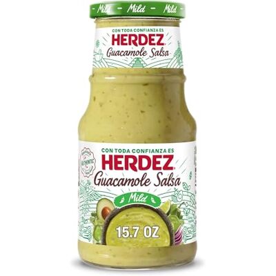 Herdez Guacamole Mild Salsa 445g Gluten Free, Kosher, Authentic Mexican, Smooth Avocado Salsa for Dipping & Spreading Herdez Guacamole Mild Salsa 445g Gluten Free, Kosher, Authentic Mexican, Smooth Avocado Salsa for Dipping & Spreading