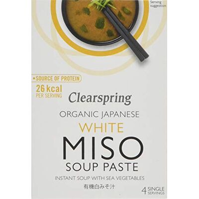 Clearspring Organic Japanese Instant White Miso Soup Paste, 60 g (4 x 15 g) Clearspring Organic Japanese Instant White Miso Soup Paste, 60 g (4 x 15 g)