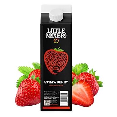 LITTLE MIXERS Strawberry Purée (1kg) Real Fruit Puree for Cocktails, Desserts, and Baking Ready-to-Use, Rich Natural Flavour LITTLE MIXERS Strawberry Purée (1kg) Real Fruit Puree for Cocktails, Desserts, and Baking Ready-to-Use, Rich Natural Flavour