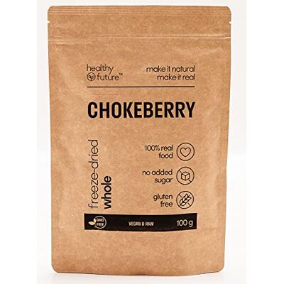 healthy future Freeze Dried Chokeberries 100% Natural, Gluten Free, No Added Sugar, No preservatives, Healthy Fruit Snack (100g) healthy future Freeze Dried Chokeberries 100% Natural, Gluten Free, No Added Sugar, No preservatives, Healthy Fruit Snack (100g)