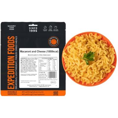 EXPEDITION FOODS expeditionfoods.com EXPEDITION FOODS Macaroni and Cheese (Double Serving / 1000KCAL) Freeze-Dried Camping & Hiking Food EXPEDITION FOODS expeditionfoods.com EXPEDITION FOODS Macaroni and Cheese (Double Serving / 1000KCAL) Freeze-Dried Camping & Hiking Food