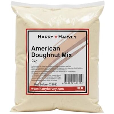 HARRY HARVEY American Donut / Doughnut Mix 2 kg Classic US-Style Doughnut Batter Mix Easy Make-&-Fry Mix for Home or Café Use HARRY HARVEY American Donut / Doughnut Mix 2 kg Classic US-Style Doughnut Batter Mix Easy Make-&-Fry Mix for Home or Café Use