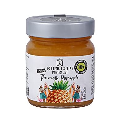 To Filema Tis Lelas Handmade No Added Sugar Jam – The Exotic Pineapple, 75% Fruit, Pack of 2 x 240g (480g Total) Traditional Greek Marmalade Vegan, Gluten Free To Filema Tis Lelas Handmade No Added Sugar Jam – The Exotic Pineapple, 75% Fruit, Pack of 2 x 240g (480g Total) Traditional Greek Marmalade Vegan, Gluten Free