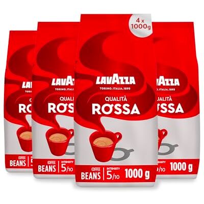 Lavazza - Qualità Rossa - 4 x 1 kg - Arabica & Robusta - coffee beans Lavazza - Qualità Rossa - 4 x 1 kg - Arabica & Robusta - coffee beans