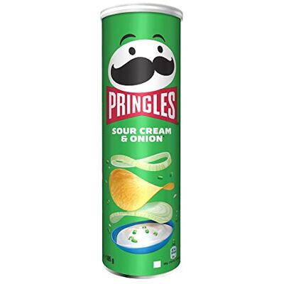 Pringles Sour Cream & Onion Browning Chips Single Pack (1 x 185g) Pringles Sour Cream & Onion Browning Chips Single Pack (1 x 185g)