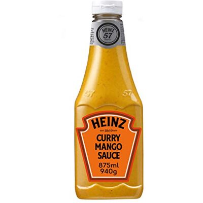 HEINZ Salsa Curry Container Handle 880 ml Fruity Touch for Salad and Chicken HEINZ Salsa Curry Container Handle 880 ml Fruity Touch for Salad and Chicken