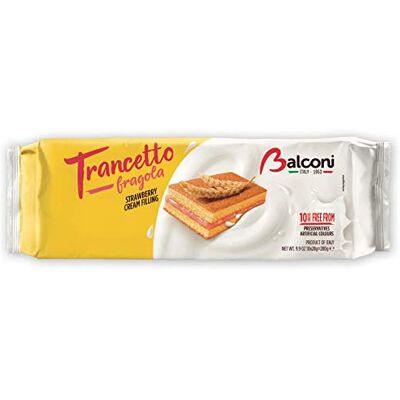 Balconi Transcetto Strawberry Filling Snack Cake 280g Each Pack of 6 Balconi Transcetto Strawberry Filling Snack Cake 280g Each Pack of 6