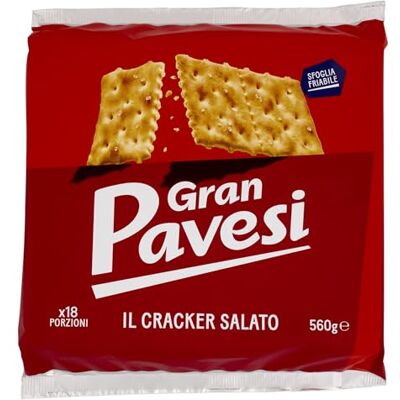 Pavesi CRACKERS SALATI MAXI CONFEZIONE 560G GRAN ( Pavesi CRACKERS SALATI MAXI CONFEZIONE 560G GRAN (