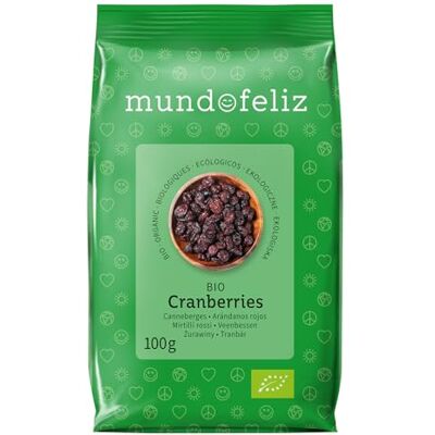Mundo Feliz Organic Dried Cranberries 5 x 100 g Mundo Feliz Organic Dried Cranberries 5 x 100 g
