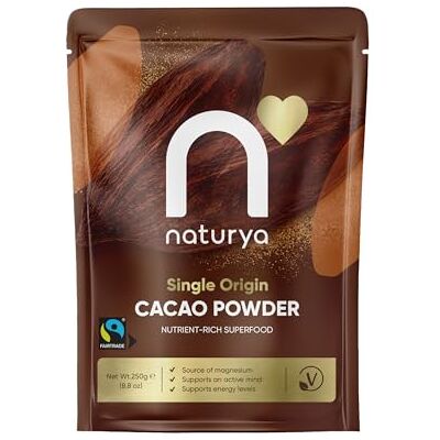 Naturya Cacao Powder, Single Origin Fairtrade 250g Naturya Cacao Powder, Single Origin Fairtrade 250g