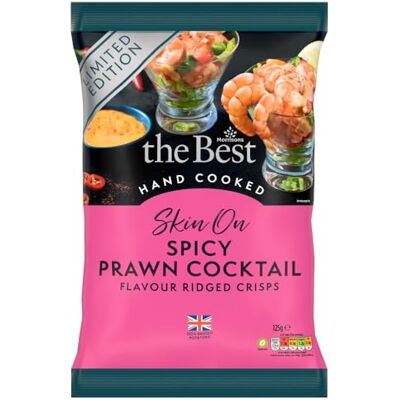 Morrisons The Best Spicy Prawn Cocktail Ridge Cut Crisps 125g Morrisons The Best Spicy Prawn Cocktail Ridge Cut Crisps 125g