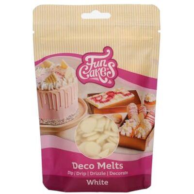 FunCakes Deco Melts White, AZO Free, 250 g (Pack of 1) Dive, drip, dip and decorate! Melt in the microwave and into any mould pouring FunCakes Deco Melts White, AZO Free, 250 g (Pack of 1) Dive, drip, dip and decorate! Melt in the microwave and into any mould pouring
