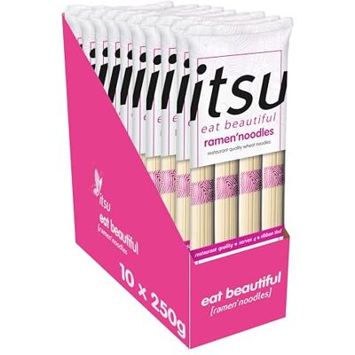 Itsu Ramen Noodles, Japanese Flat Wheat Noodles (Pack of 10 x 250g) Itsu Ramen Noodles, Japanese Flat Wheat Noodles (Pack of 10 x 250g)