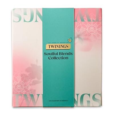 Twinings Soulful Blends Collection Gift Box, 20 Tea Bags Tea Gift Box, Herbal Infusion, Ayurvedic Blend, Mixed Botanicals, Naturally Caffeine Free, No Tea Leaf, Individually Wrapped Twinings Soulful Blends Collection Gift Box, 20 Tea Bags Tea Gift Box, Herbal Infusion, Ayurvedic Blend, Mixed Botanicals, Naturally Caffeine Free, No Tea Leaf, Individually Wrapped