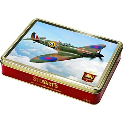 Stewart's WWII Spitfire Shortbread Gifting Tin (400g) Traditionally Made Luxury Scottish Shortbread, Delicious Melt-In-Mouth Biscuits, Ideal Collectable Treat to Share, 40 Years Heritage Stewart's WWII Spitfire Shortbread Gifting Tin (400g) Traditionally Made Luxury Scottish Shortbread, Delicious Melt-In-Mouth Biscuits, Ideal Collectable Treat to Share, 40 Years Heritage
