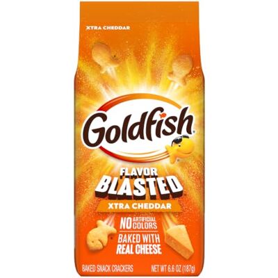 Goldfish Pepperidge Farm Flavor Blasted Xtra Cheddar Crackers, 6.6 oz. Bag Goldfish Pepperidge Farm Flavor Blasted Xtra Cheddar Crackers, 6.6 oz. Bag