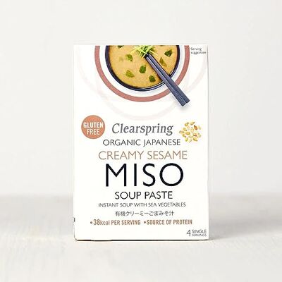 Clearspring Organic Instant Miso Soup Paste Creamy Sesame (8 Pack) Clearspring Organic Instant Miso Soup Paste Creamy Sesame (8 Pack)