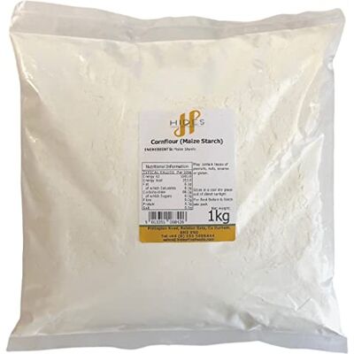 Hides Fine Foods Cornflour (Maize Starch) 1kg GMO Free Suitable for Vegetarians Baking Bread Cakes Pancakes Pastries Sauce Thickener Hides Fine Foods Cornflour (Maize Starch) 1kg GMO Free Suitable for Vegetarians Baking Bread Cakes Pancakes Pastries Sauce Thickener